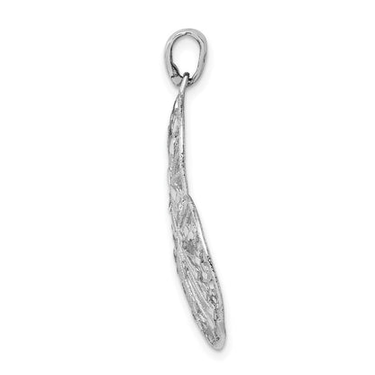 Sterlingsilber Rhodiniert Gebürstet/polished Diamantiert Herz Anhänger