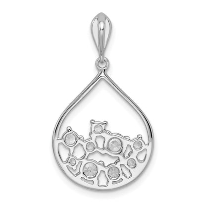 Sterlingsilber Rhodiniert Zirkonia Anhänger