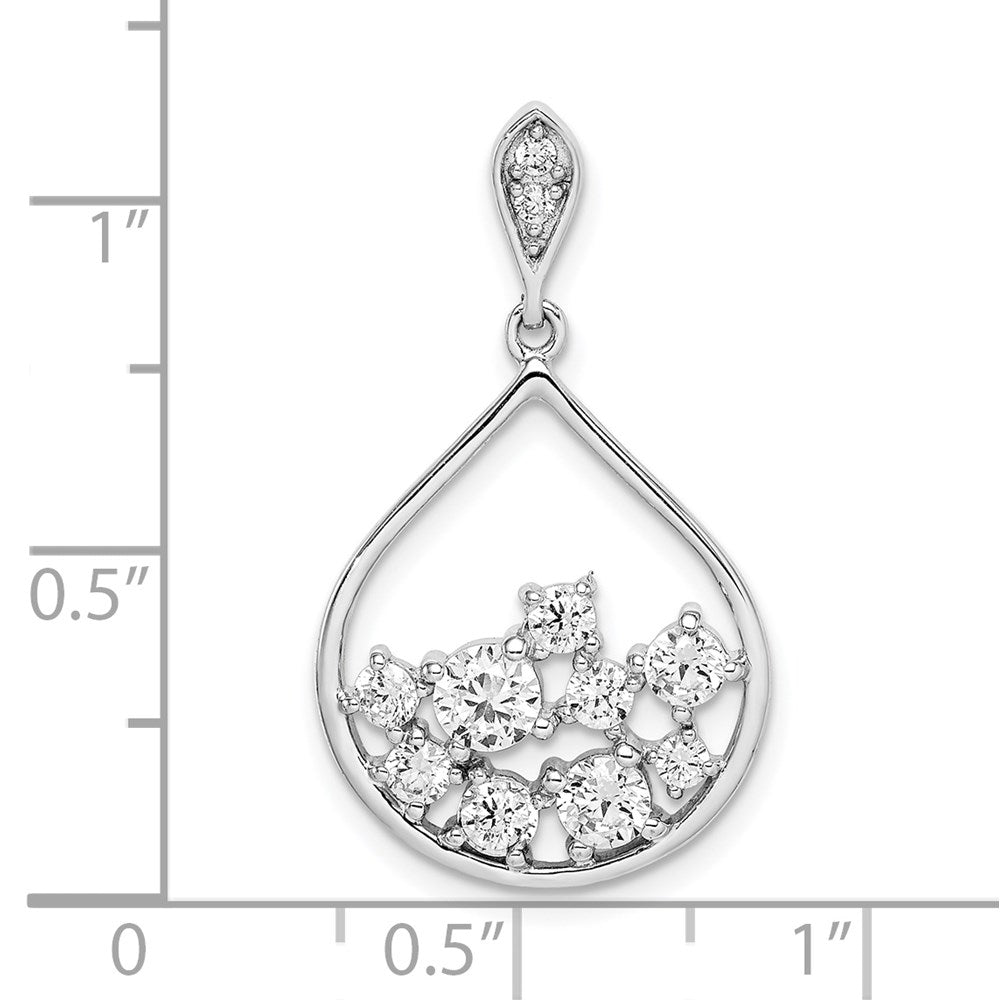 Sterlingsilber Rhodiniert Zirkonia Anhänger