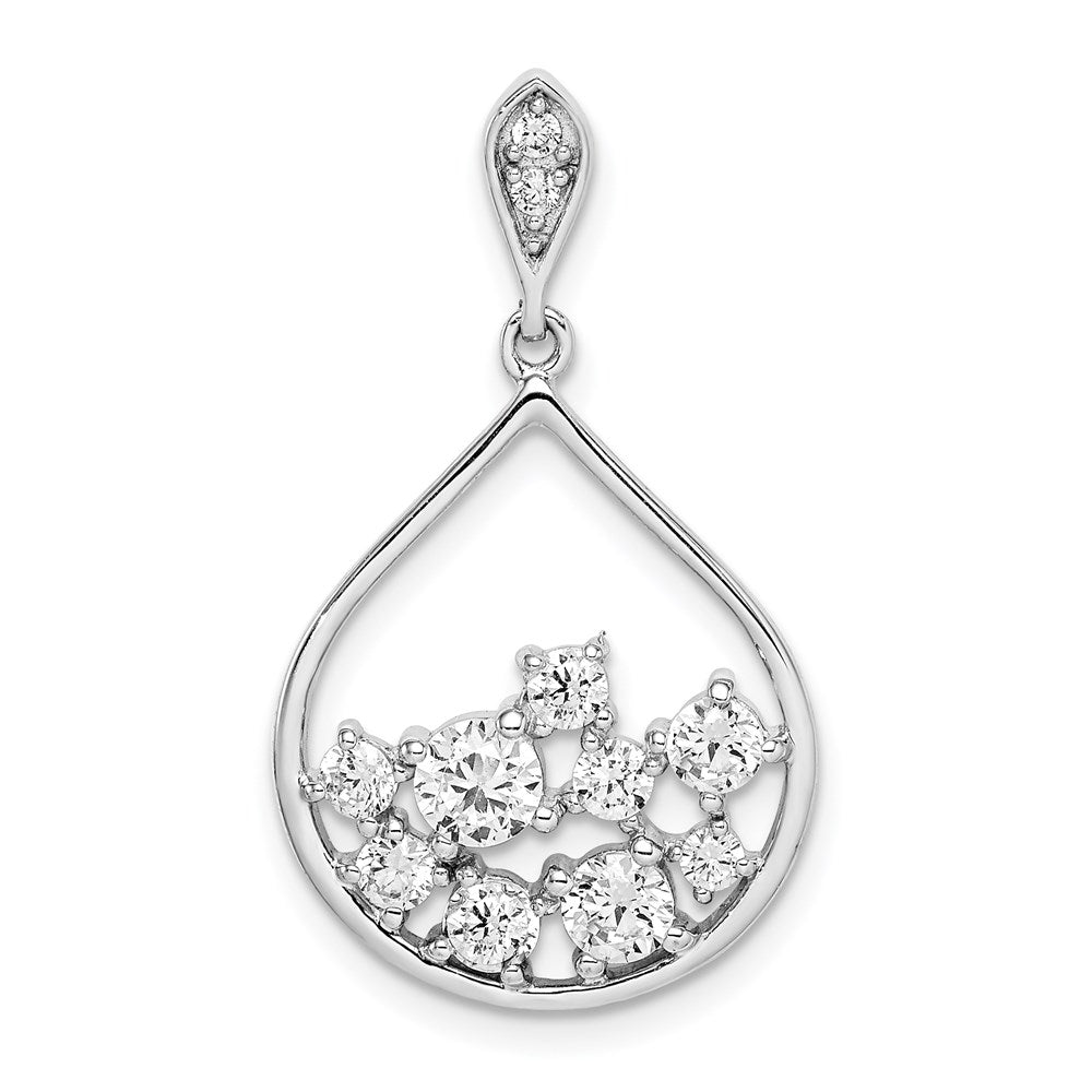 Sterlingsilber Rhodiniert Zirkonia Anhänger