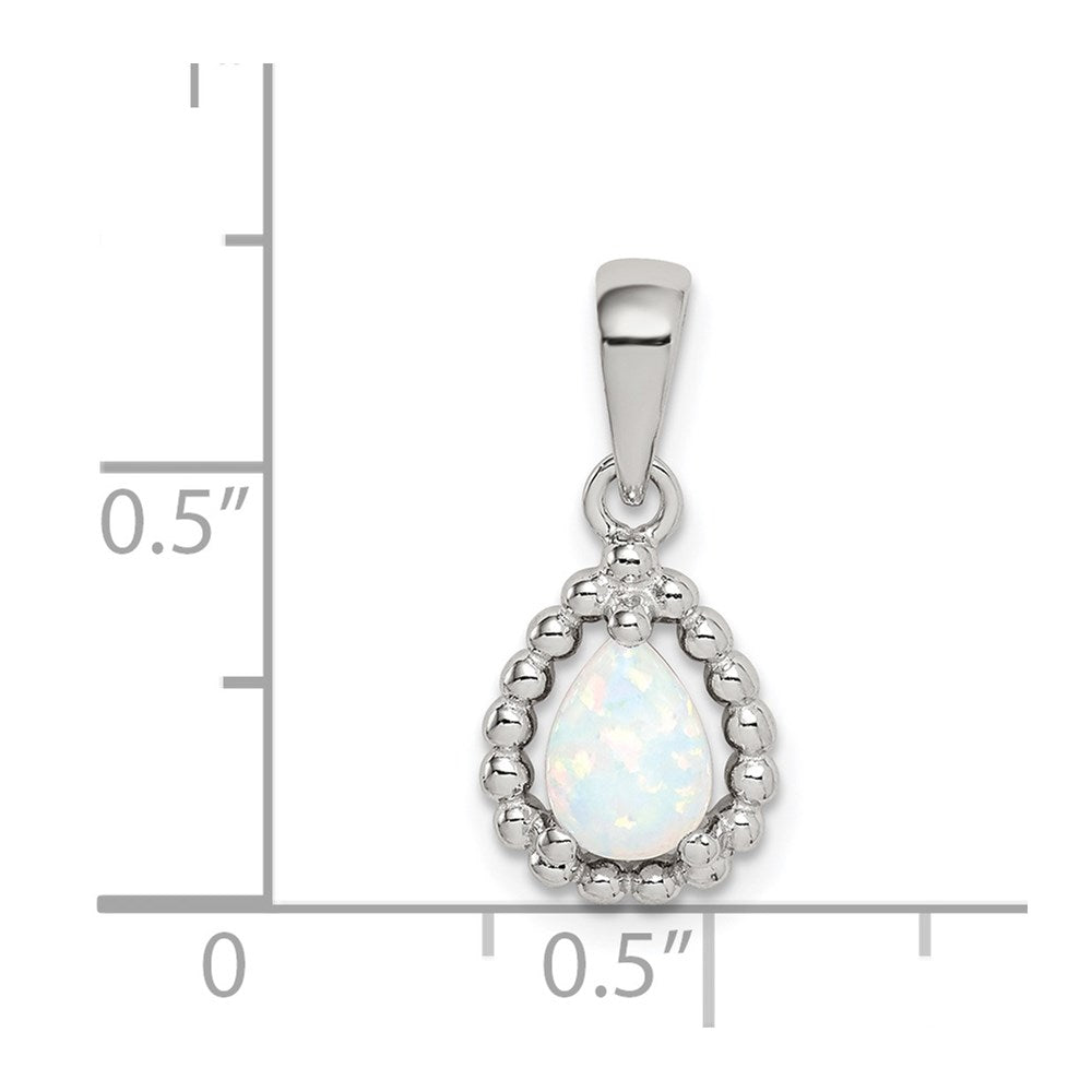 Sterlingsilber Im Labor Erzeugt Opal Anhänger