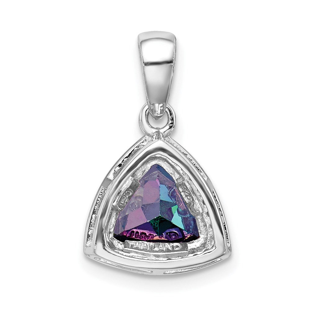 Sterlingsilber Rhodiniert Trillant Mystic Feuer/white Topas Anhänger