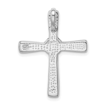 Sterlingsilber Rhodiniert Erzeugt Opal Kreuz Anhänger