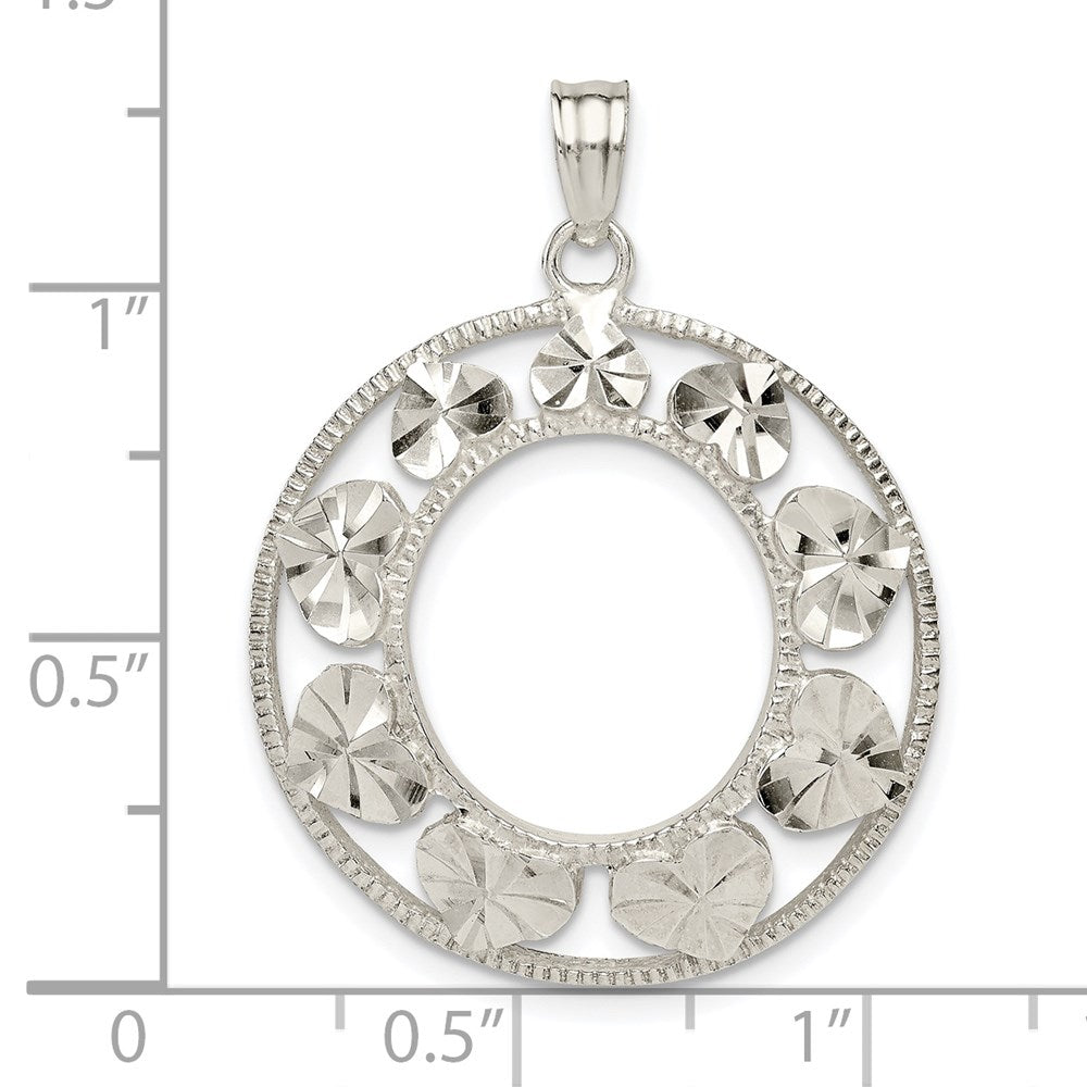 Sterlingsilber Diamantiert Herz Anhänger