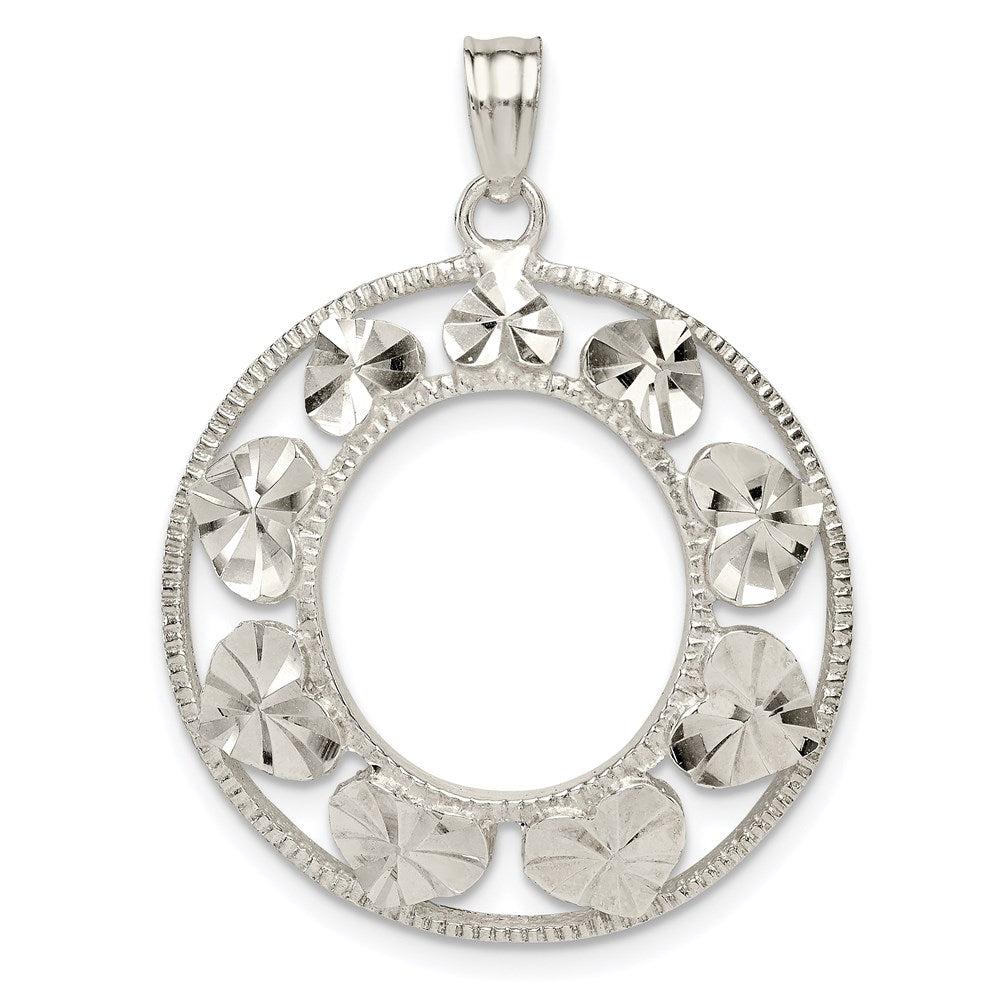 Sterlingsilber Diamantiert Herz Anhänger