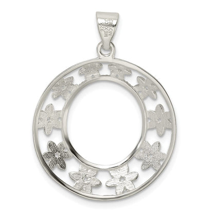 Sterlingsilber Diamantiert Blume Anhänger