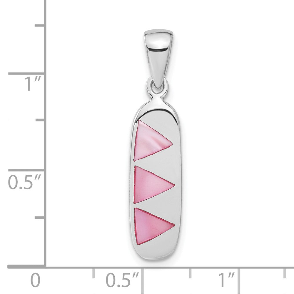 Sterlingsilber Rosa Perlmutt Anhänger