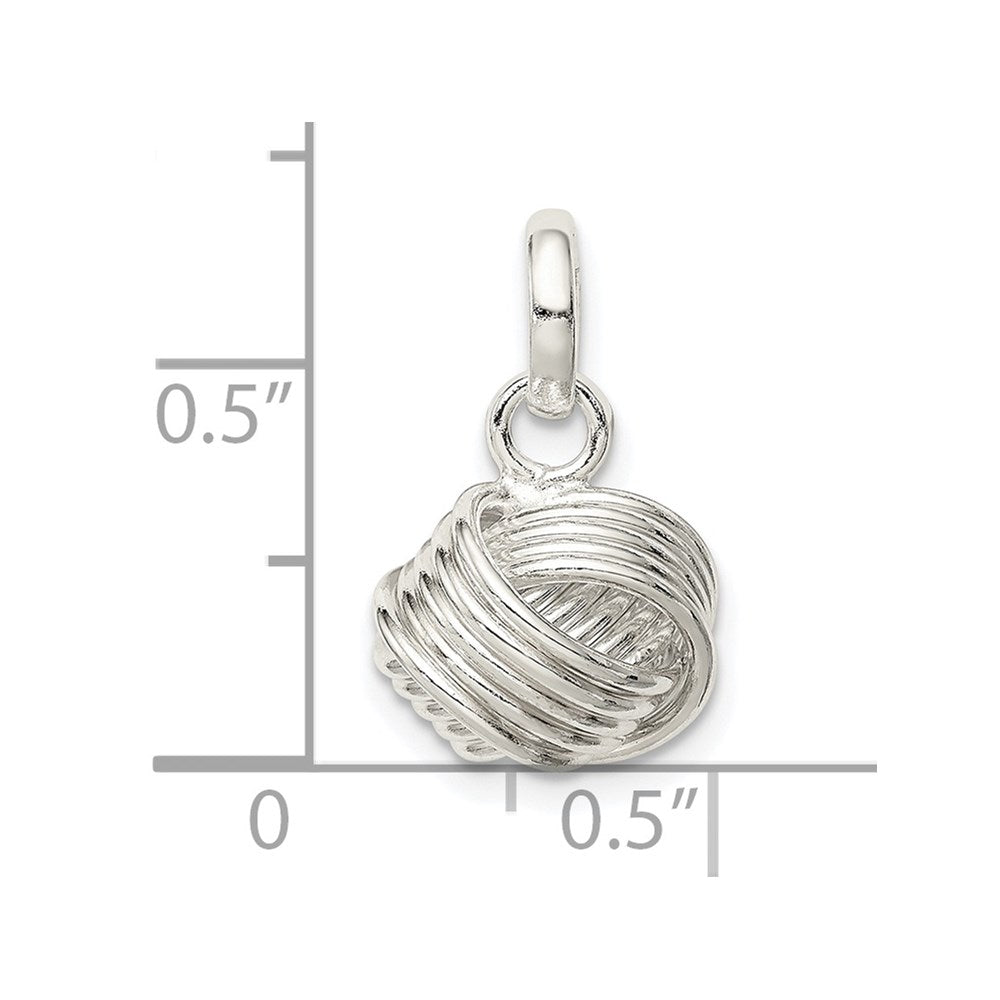 Sterlingsilber Liebe Knoten Klein Anhänger