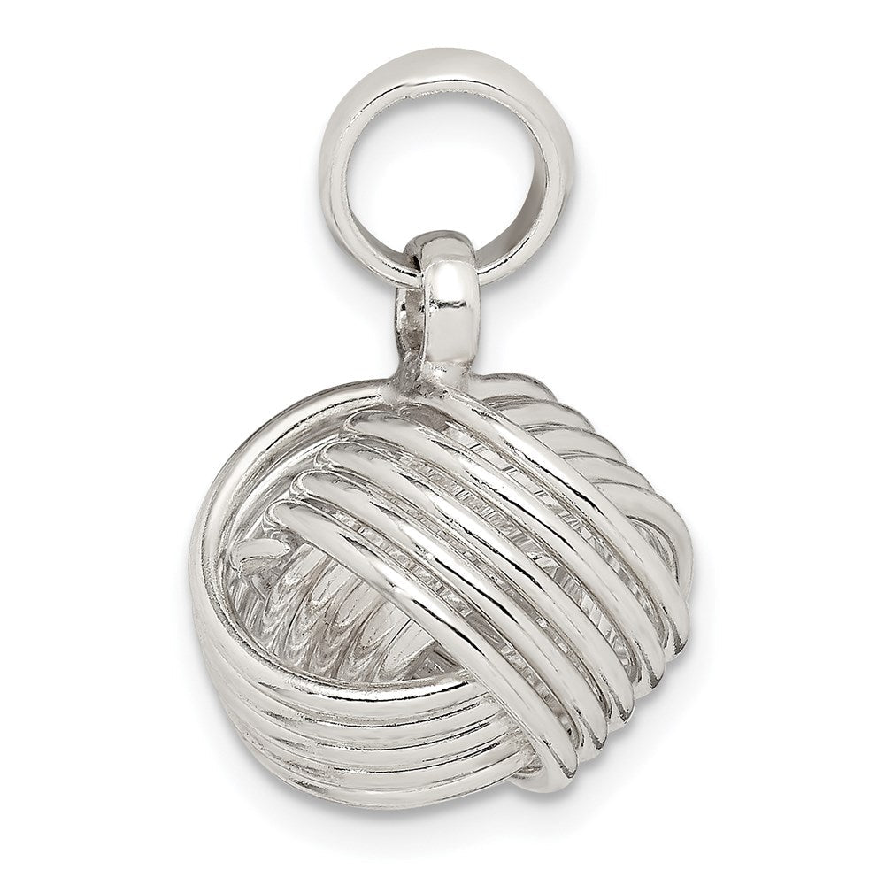 Sterlingsilber Liebe Knoten Groß Anhänger