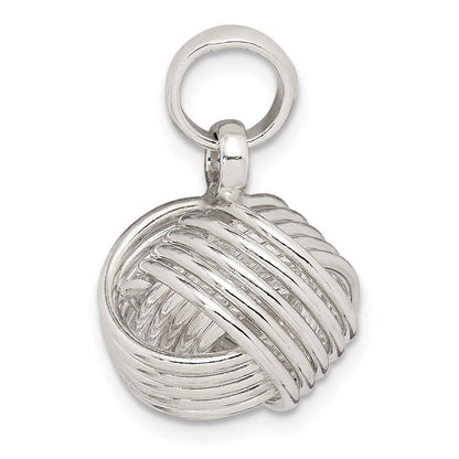 Sterlingsilber Liebe Knoten Groß Anhänger