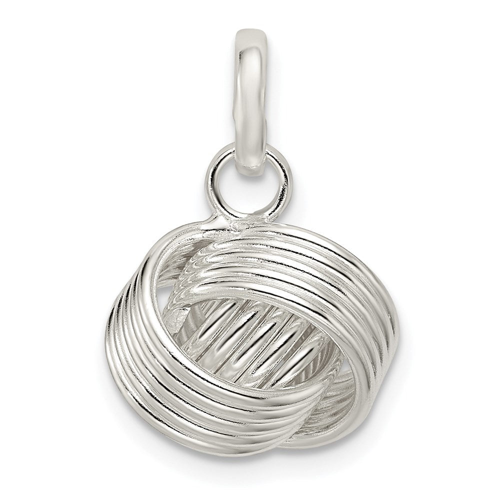 Sterlingsilber Liebe Knoten Groß Anhänger