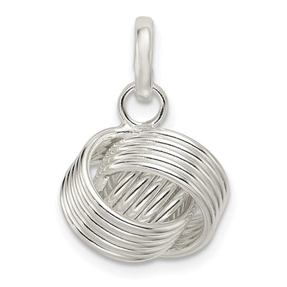 Sterlingsilber Liebe Knoten Groß Anhänger