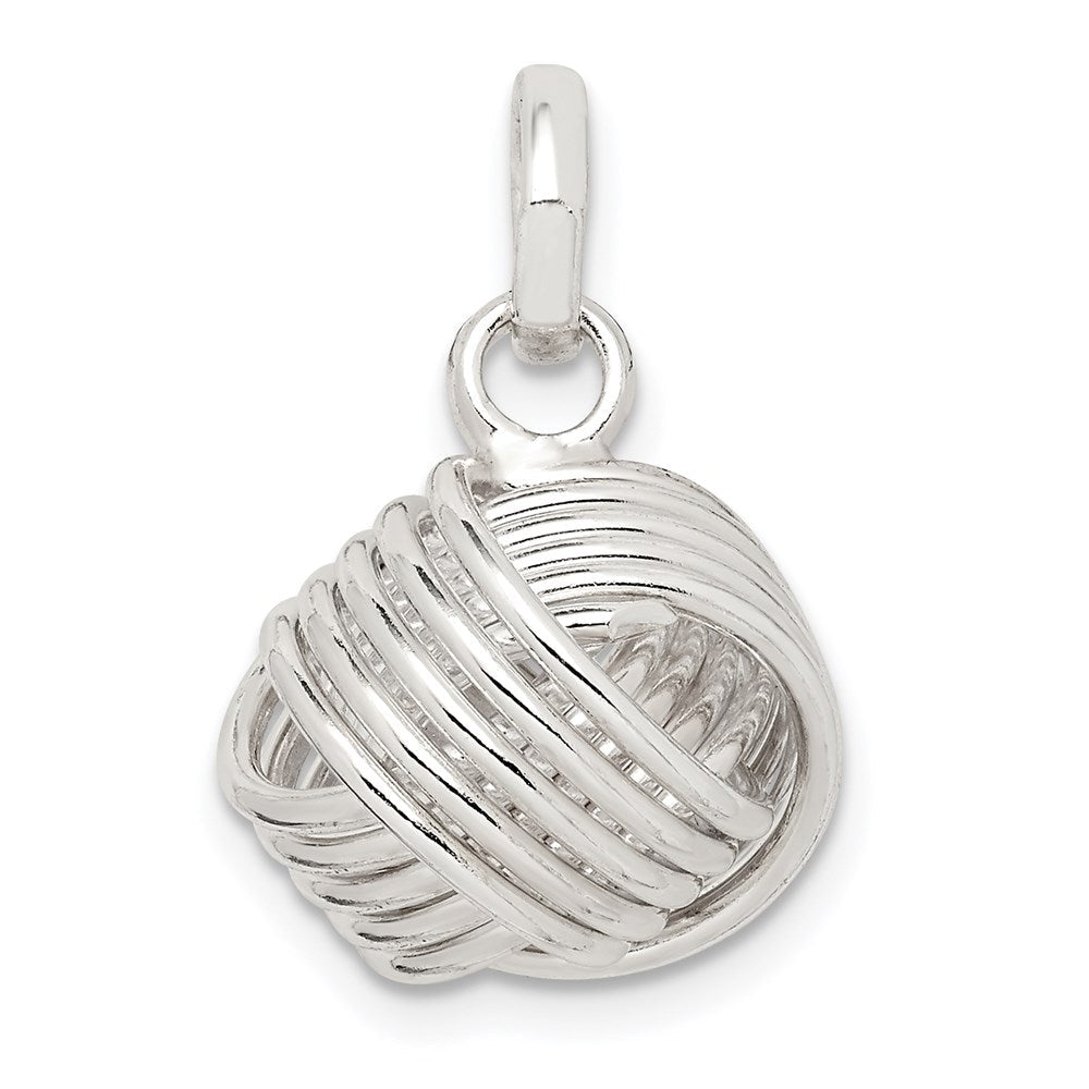 Sterlingsilber Liebe Knoten Groß Anhänger