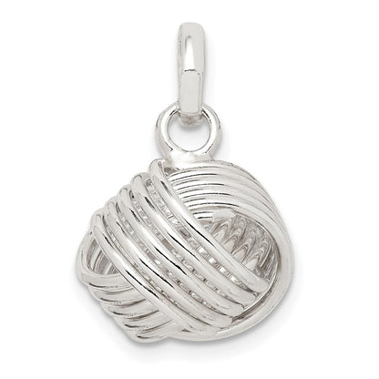 Sterlingsilber Liebe Knoten Groß Anhänger