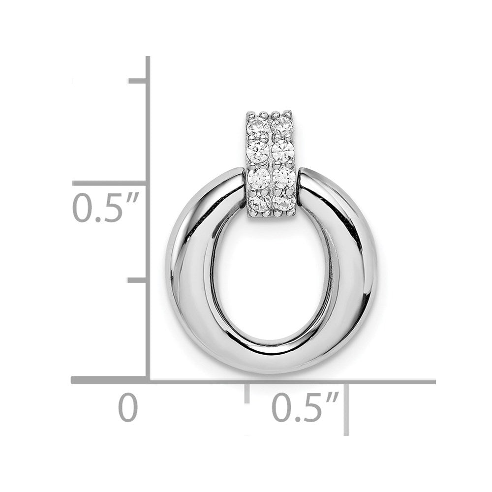 Sterlingsilber Rhodiniert Zirkonia Anhänger