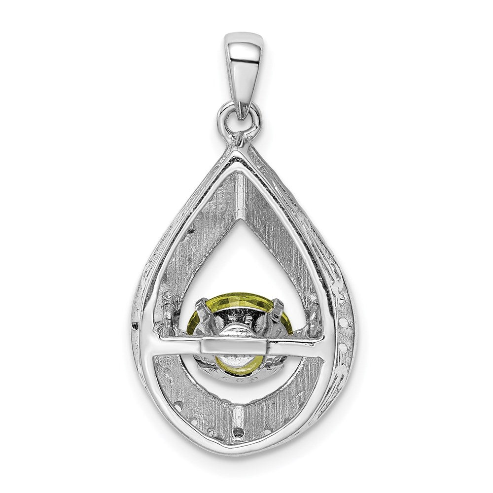 Sterlingsilber-Anhänger in Tropfenform mit weißem Topas und Peridot