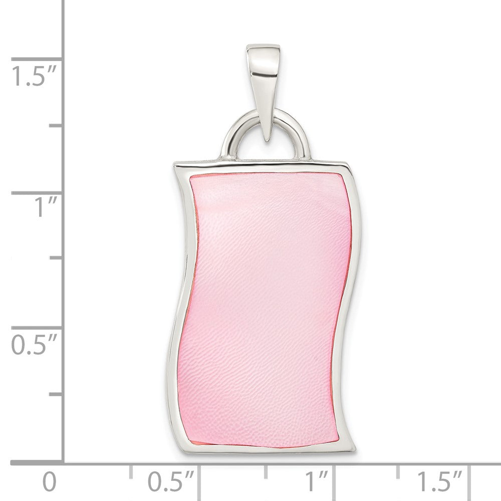 Sterlingsilber Rosa Perlmutt Anhänger