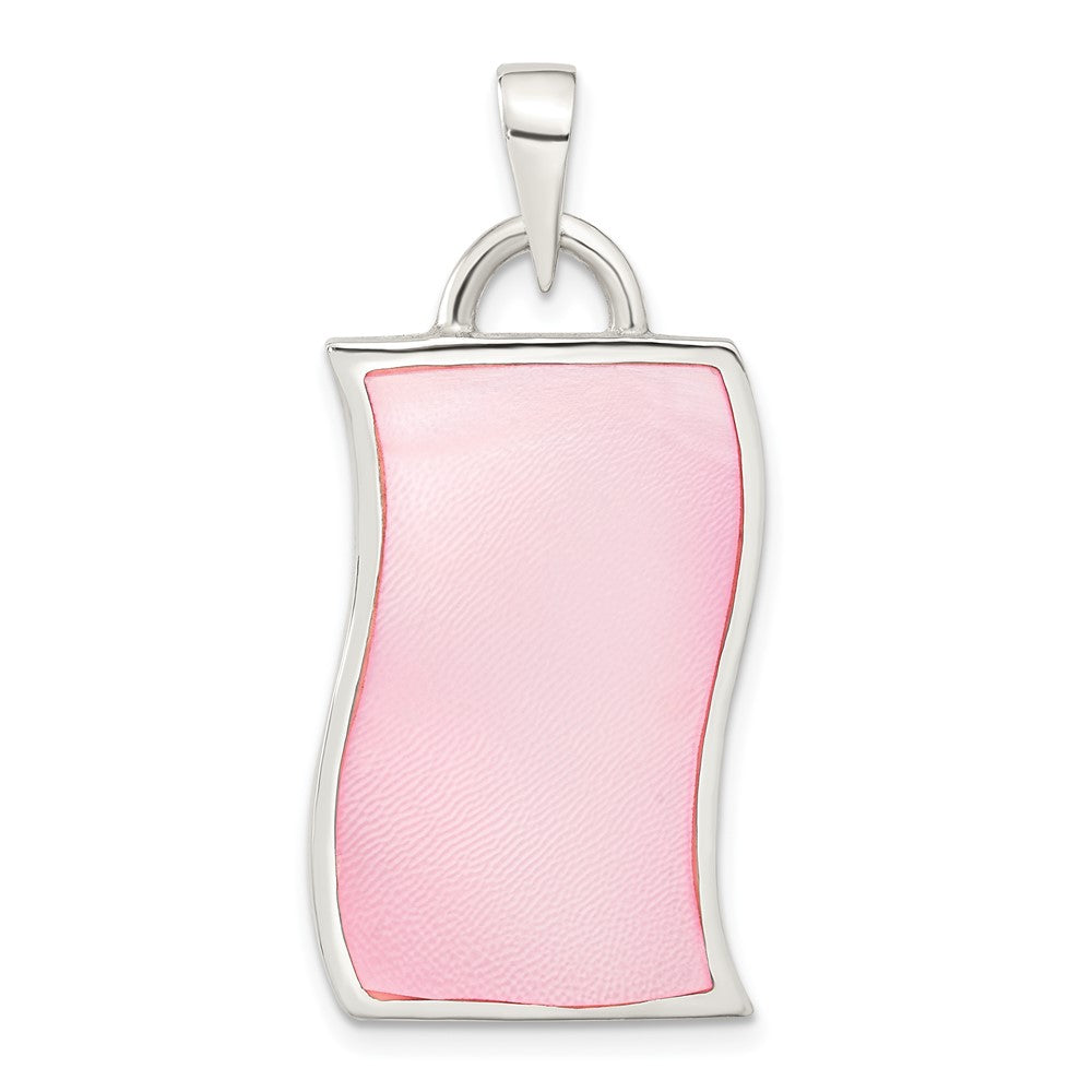 Sterlingsilber Rosa Perlmutt Anhänger