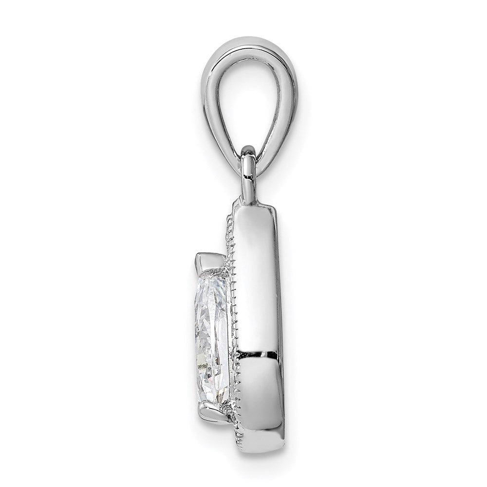 Sterlingsilber Rhodiniert Zirkonia Anhänger