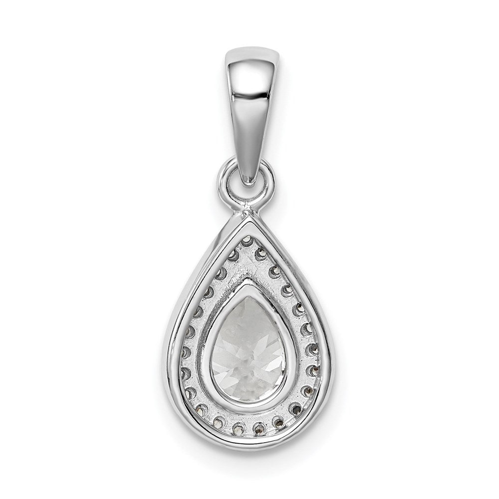 Sterlingsilber Rhodiniert Zirkonia Anhänger