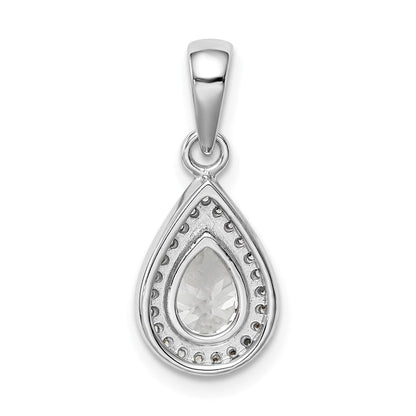 Sterlingsilber Rhodiniert Zirkonia Anhänger