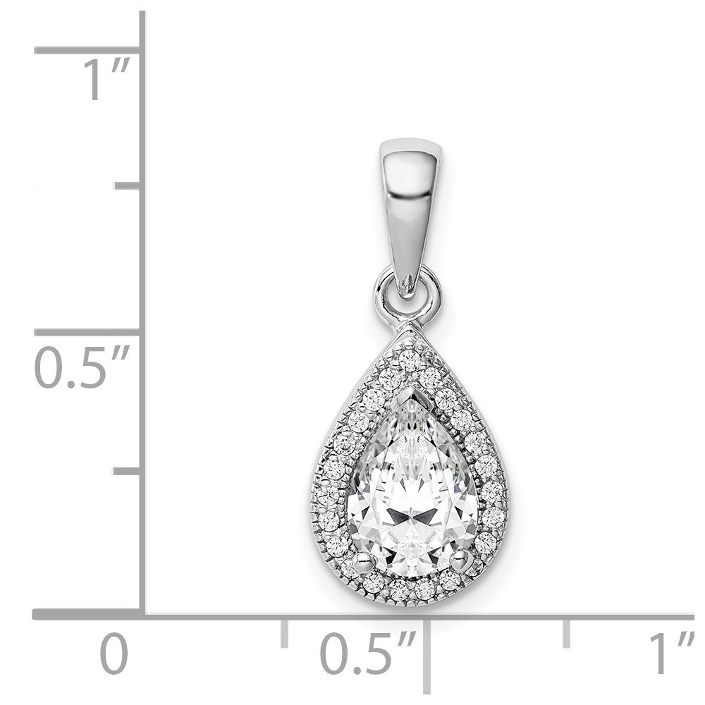 Sterlingsilber Rhodiniert Zirkonia Anhänger