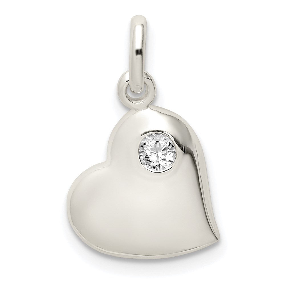 Sterlingsilber Zirkonia Herz Anhänger