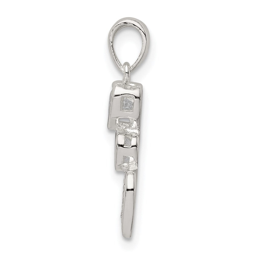 Sterlingsilber Zirkonia Herzen Anhänger