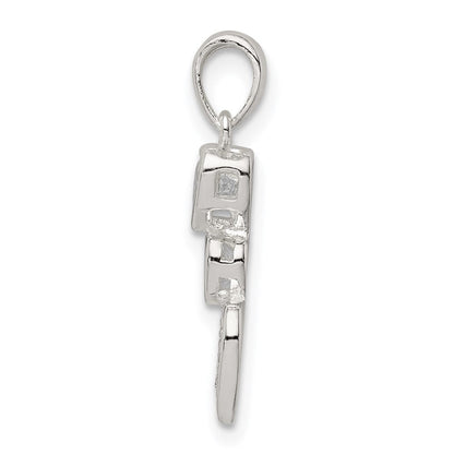 Sterlingsilber Zirkonia Herzen Anhänger