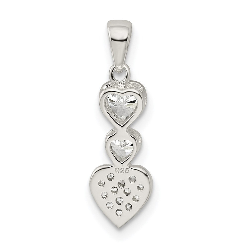 Sterlingsilber Zirkonia Herzen Anhänger