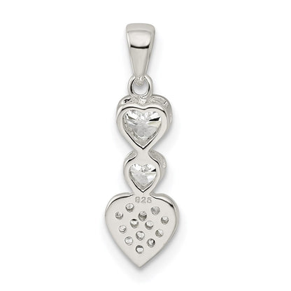 Sterlingsilber Zirkonia Herzen Anhänger