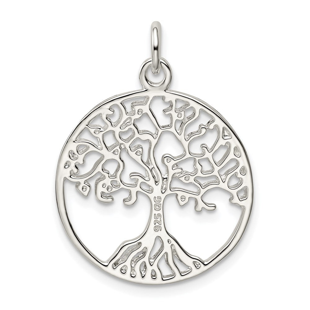 Sterlingsilber Poliert Baum Of Leben Anhänger