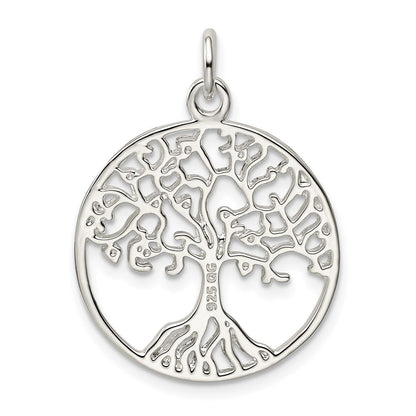 Sterlingsilber Poliert Baum Of Leben Anhänger
