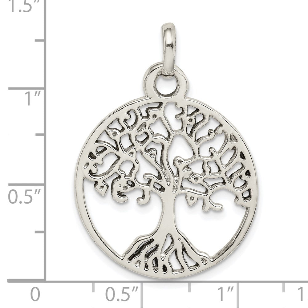 Sterlingsilber Poliert Baum Of Leben Anhänger