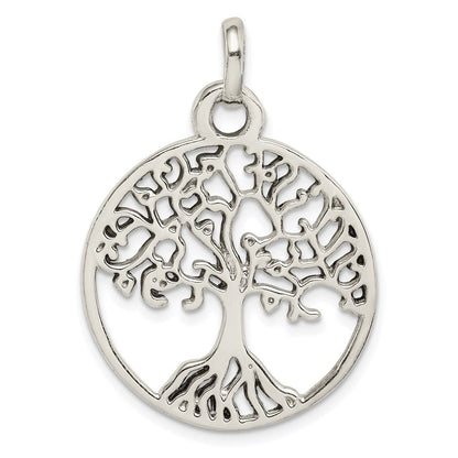 Sterlingsilber Poliert Baum Of Leben Anhänger