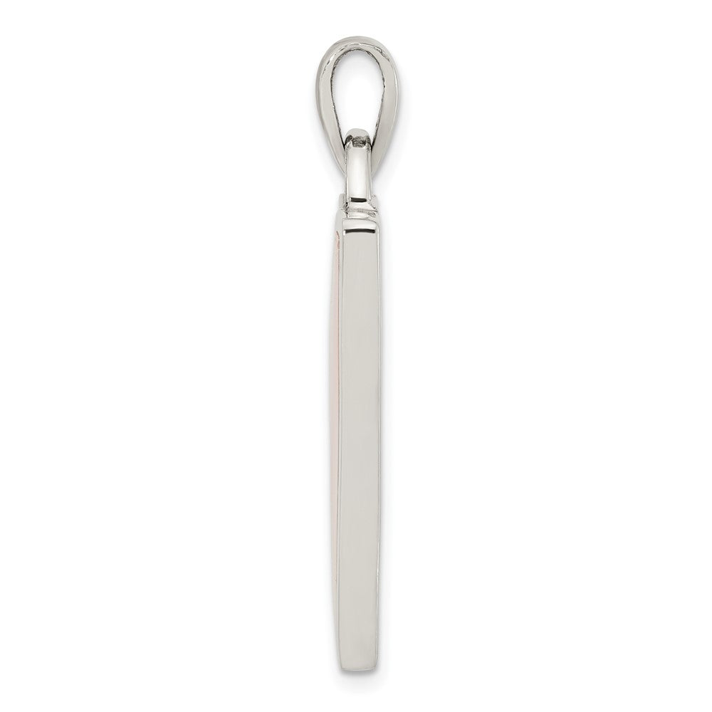 Sterlingsilber Rosa Perlmutt Anhänger