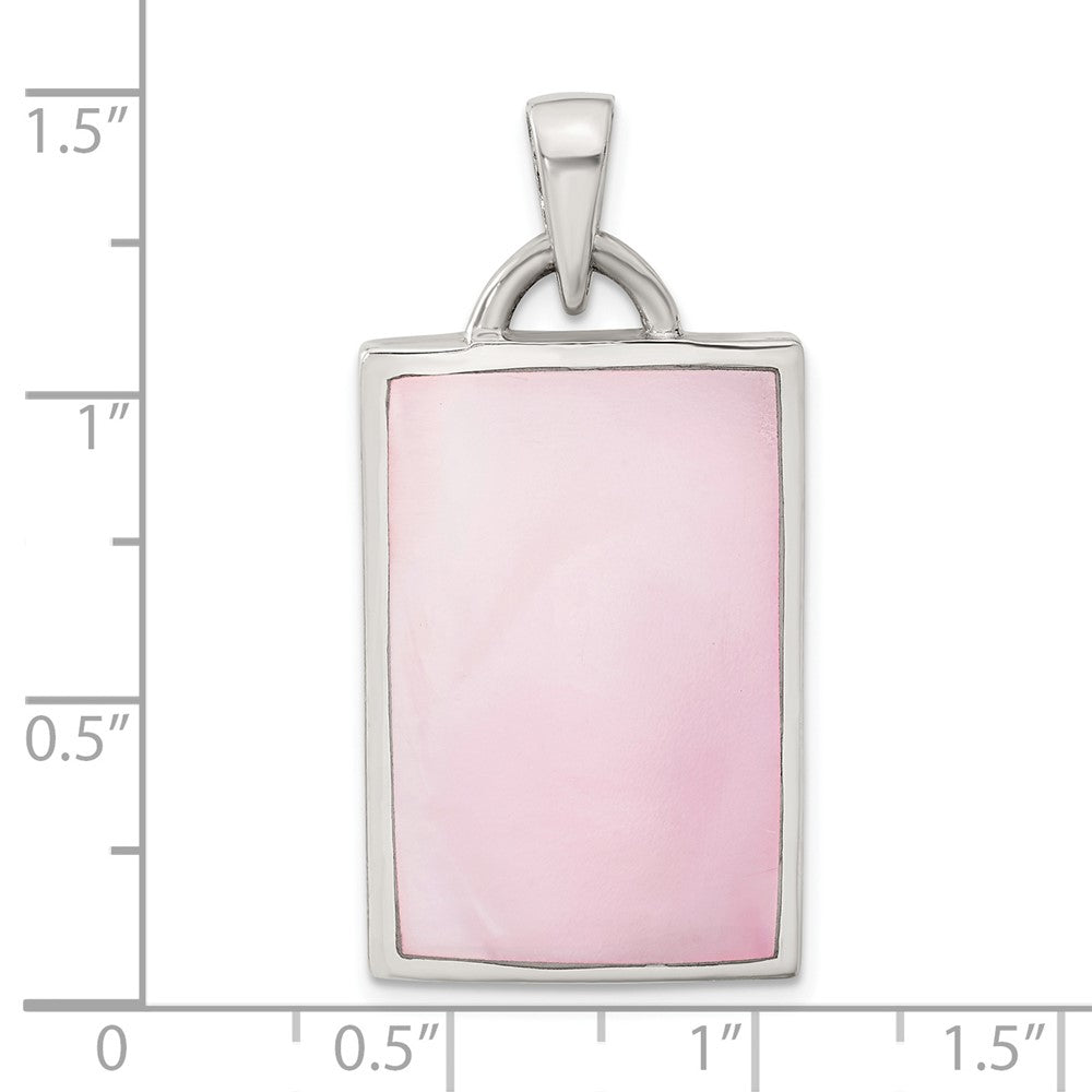 Sterlingsilber Rosa Perlmutt Anhänger
