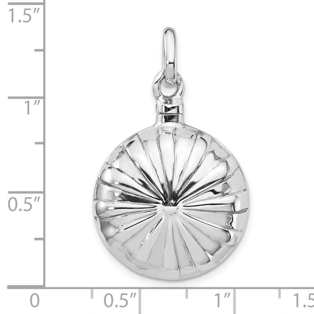 Sterlingsilber Rhodiniert Gewölbt Ash Halter Anhänger