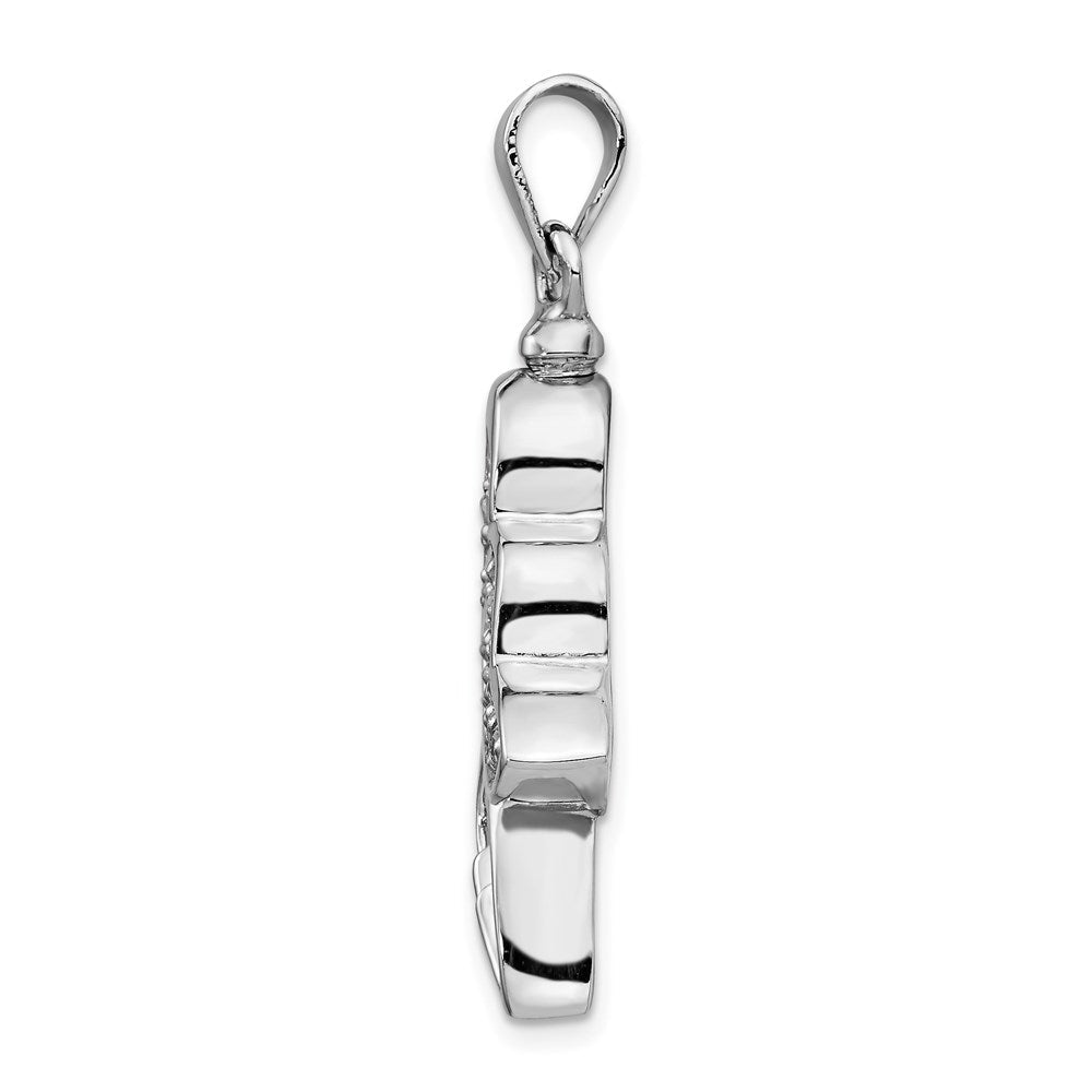 Sterlingsilber Rhodiniert Schmetterling Zirkonia Ash Halter Anhänger