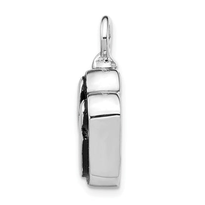 Sterlingsilber Rhodiniert Emailliert Paw Ash Halter Bottle Anhänger