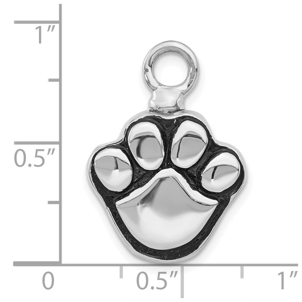 Sterlingsilber Rhodiniert Emailliert Paw Ash Halter Bottle Anhänger