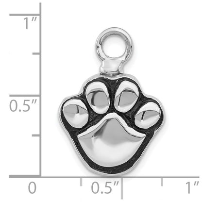 Sterlingsilber Rhodiniert Emailliert Paw Ash Halter Bottle Anhänger