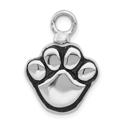 Sterlingsilber Rhodiniert Emailliert Paw Ash Halter Bottle Anhänger