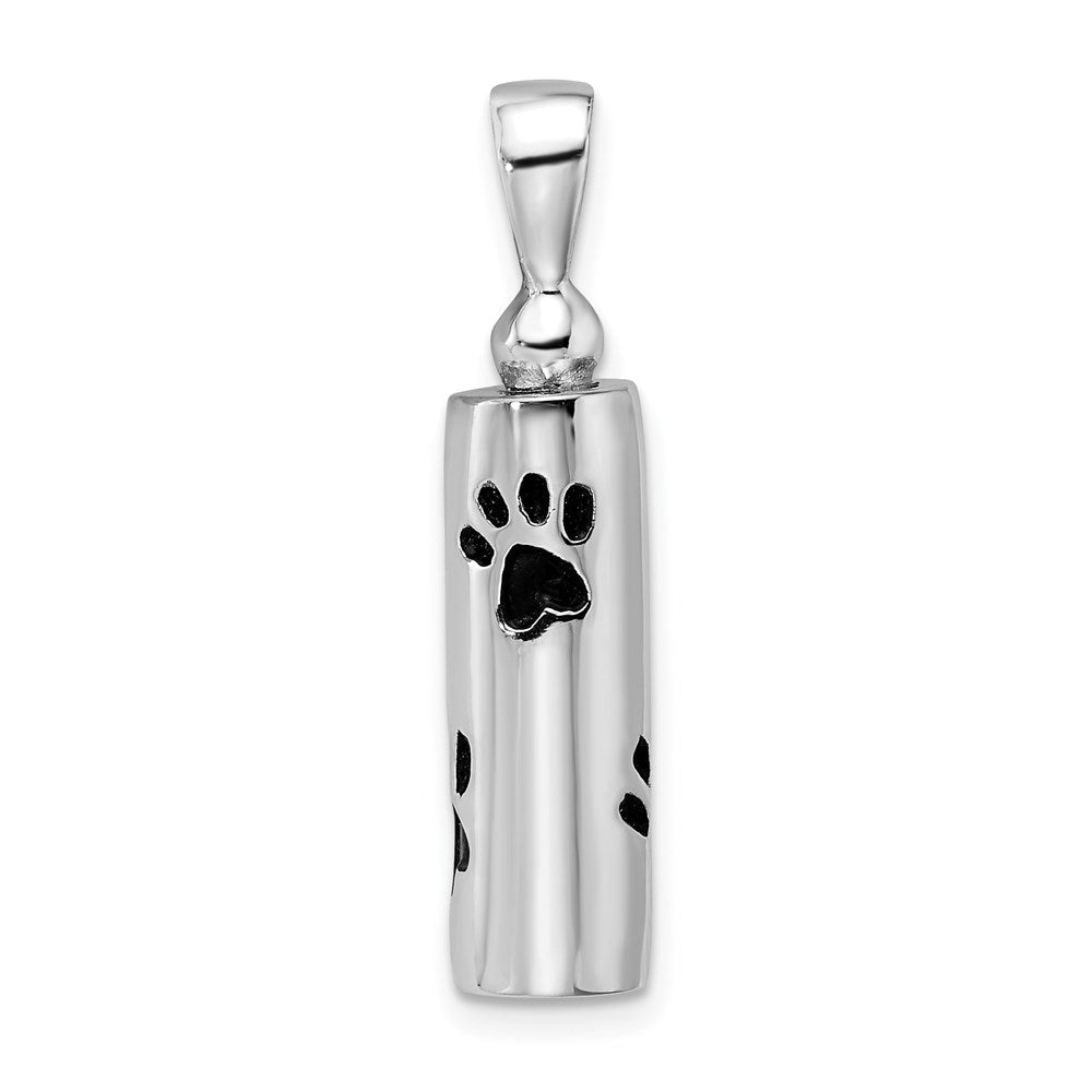 Sterlingsilber Rhodiniert Emailliert Paw Prints Ash Halter Anhänger