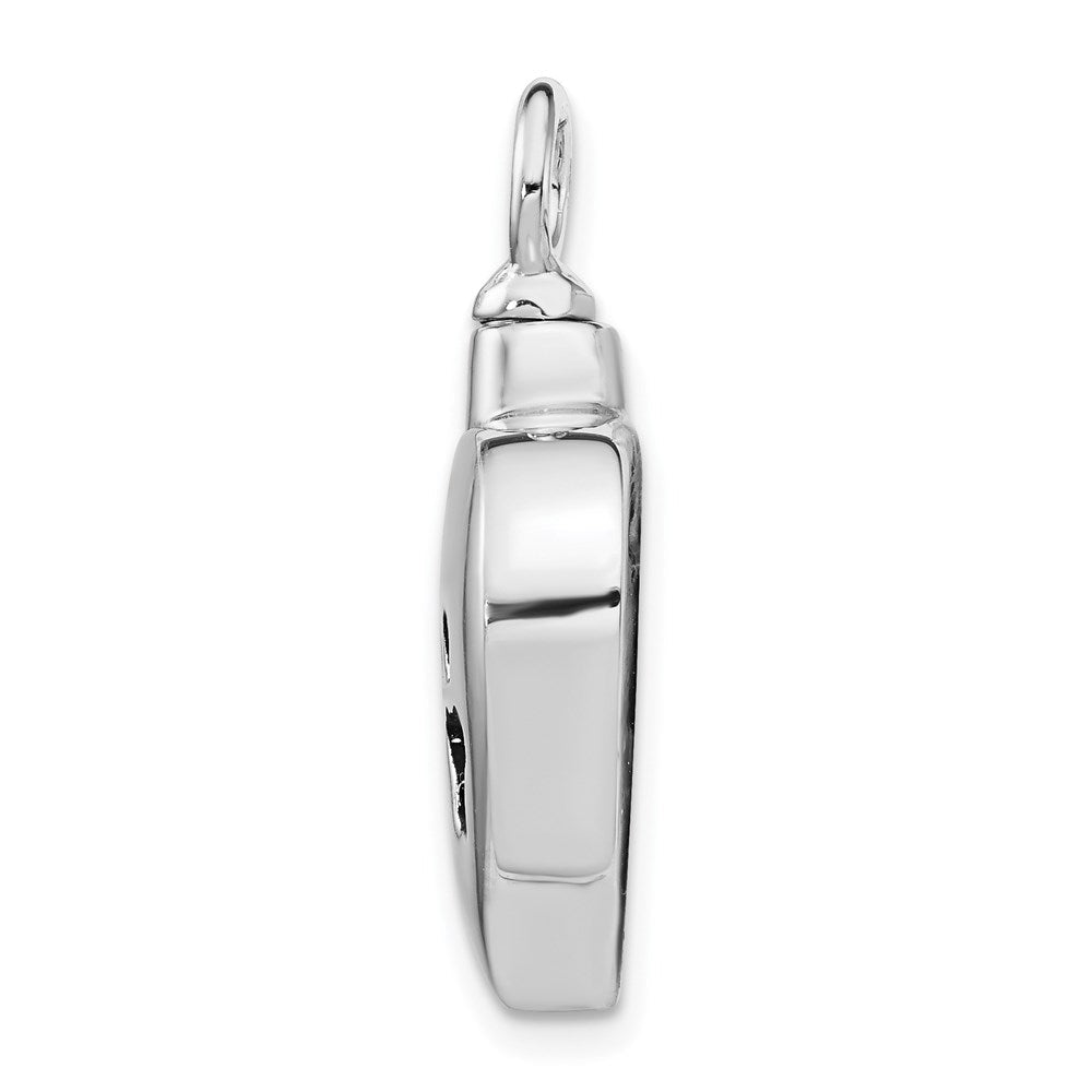 Sterlingsilber Rhodiniert Emailliert Paw Prints Herz Ash Halter