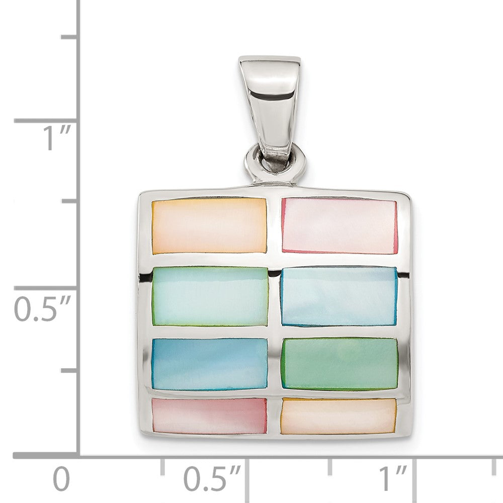 Sterlingsilber Multicolored Perlmutt Anhänger