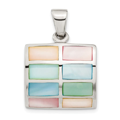 Sterlingsilber Multicolored Perlmutt Anhänger