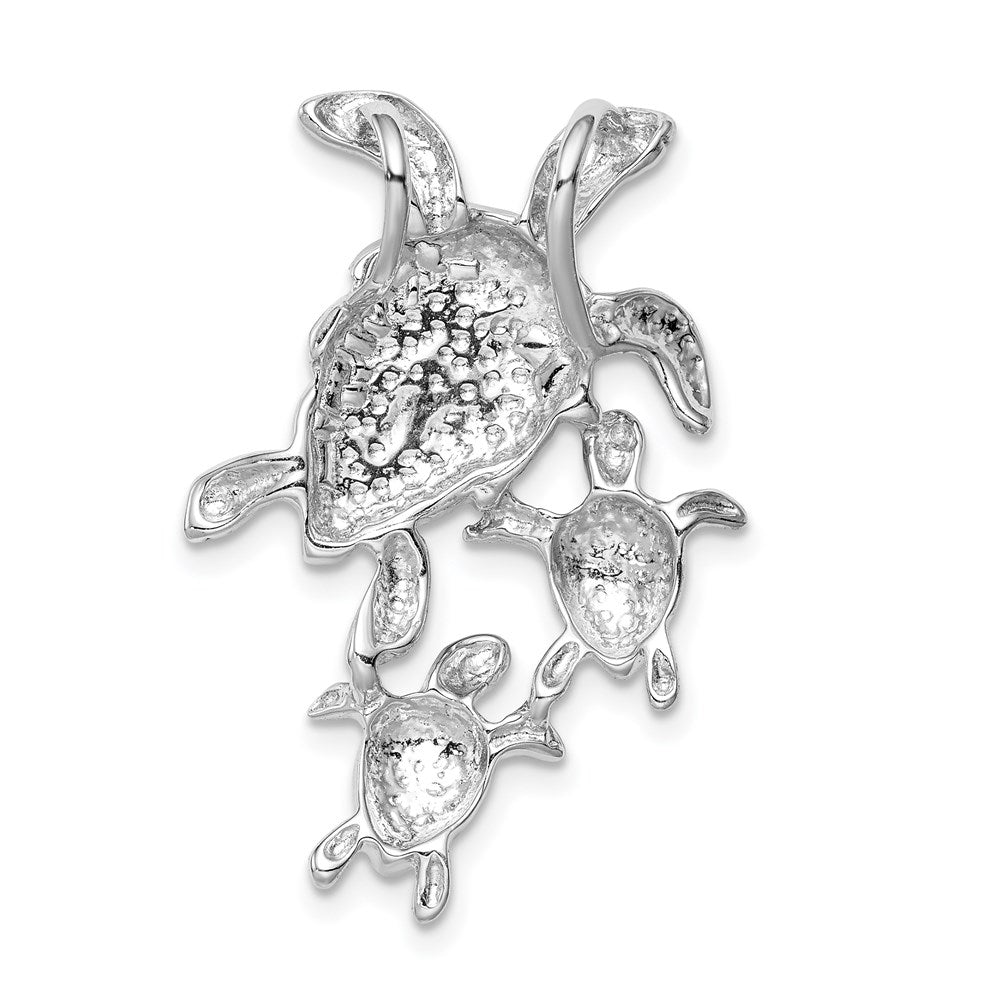 Sterlingsilber Rhodiniert Erzeugt Blau Opal Meer Turtles Anhänger