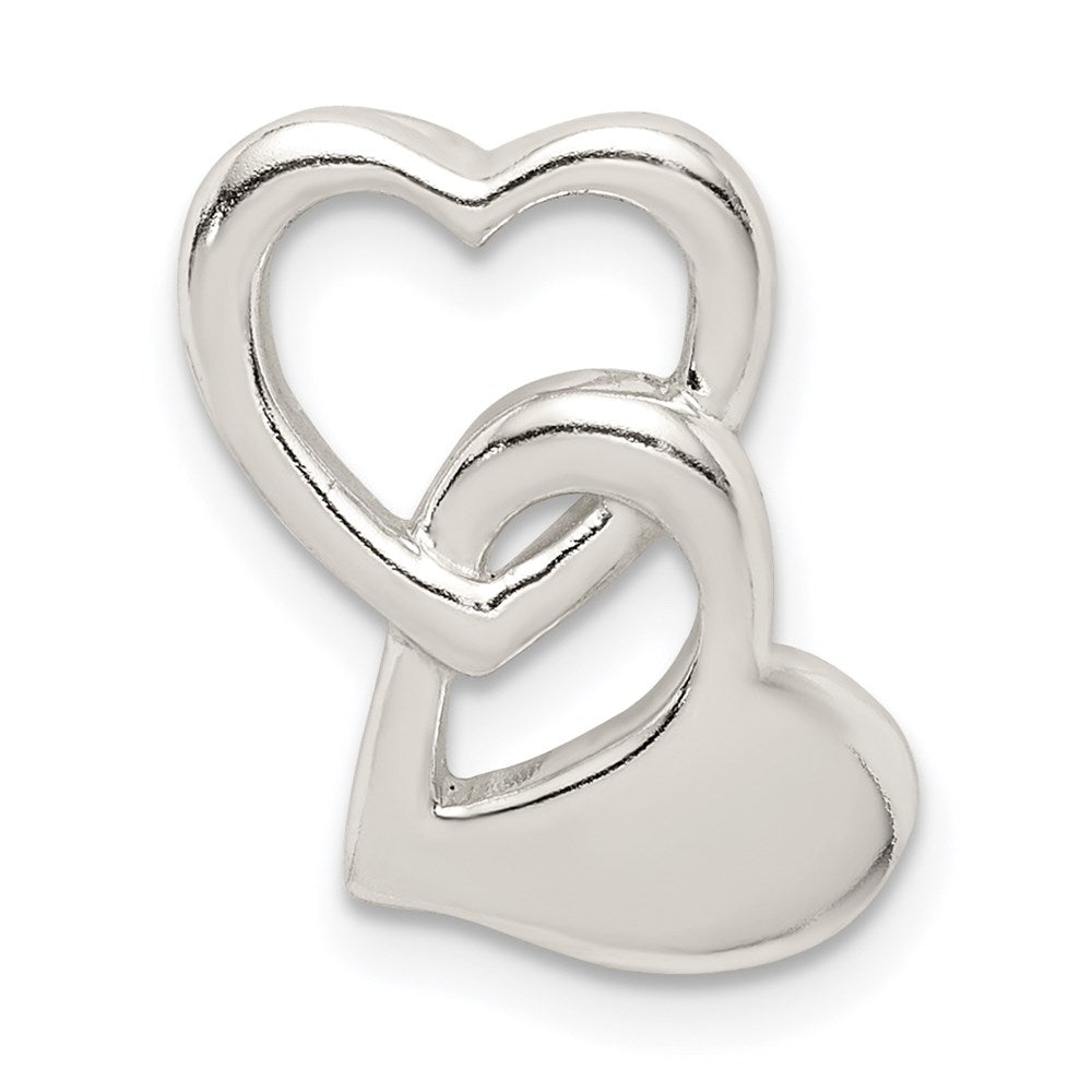 Sterlingsilber Intertwined Herzen Kette Anhänger