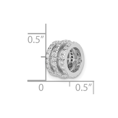 Sterlingsilber Rhodiniert Zirkonia Anhänger